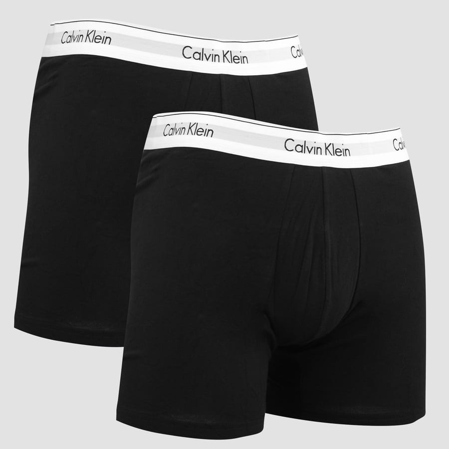 Боксерки CALVIN KLEIN 2Pack Boxer Briefs Modern Cotton Черно | NB1087A-001, 0