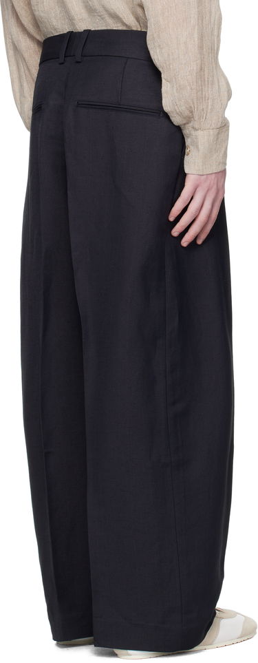 Панталони Studio Nicholson Studio Nicholson Fume Wide-Leg Trousers Тъмно синьо | FUME SNM - 1377, 2