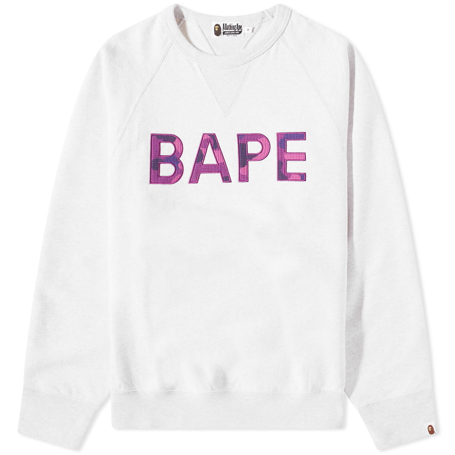 Суитчър BAPE Patch Relaxed Fit Crewneck Grey Сиво | 001SWJ301007M-GRY, 0