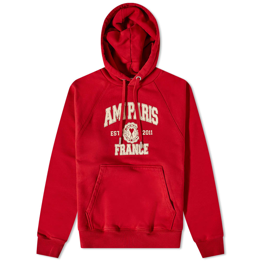 Суитчър AMI Paris FR Hoodie Червено | USW210-747-600, 0