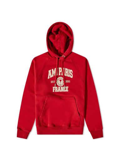 Суитчър AMI Paris FR Hoodie Червено | USW210-747-600