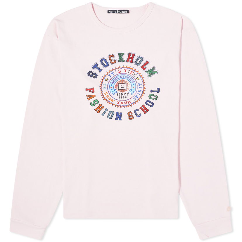 Тениска Acne Studios Eisen School T-Shirt Розово | CL0260-AD4