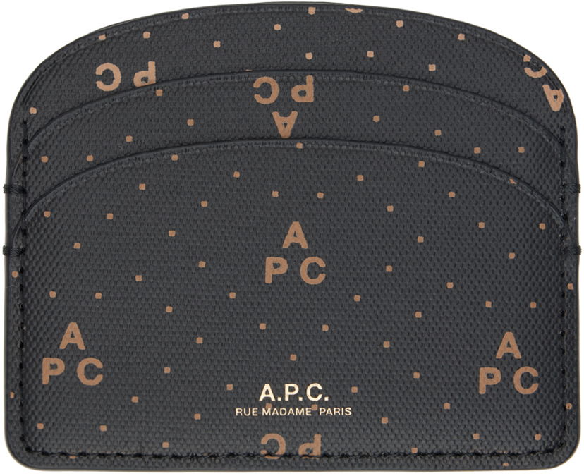 Портфейл A.P.C. Demi-Lune Card Holder Черно | COGVM-F63270