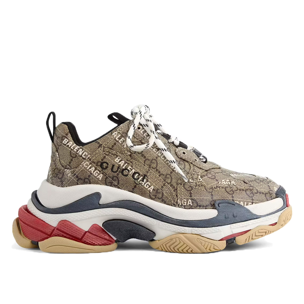 Кецове и обувки Balenciaga Gucci x Triple S "The Hacker Project" Кафяво | 681066ULZ10 9795, 0