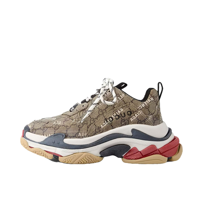 Кецове и обувки Balenciaga Gucci x Triple S "The Hacker Project" Кафяво | 681066ULZ10 9795