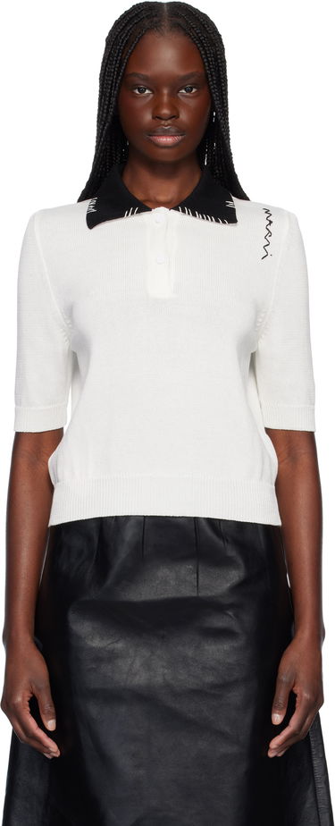 Поло тениска Marni Marni Cotton Polo Бяло | POMD0049EQ UFCN54, 0