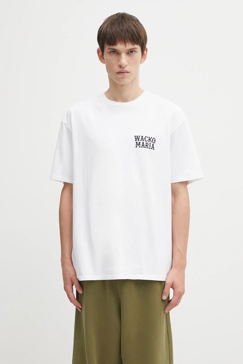Тениска WACKO MARIA Wacko Maria T-Shirt with Front Print Бяло | 25FW.WMT.WT02