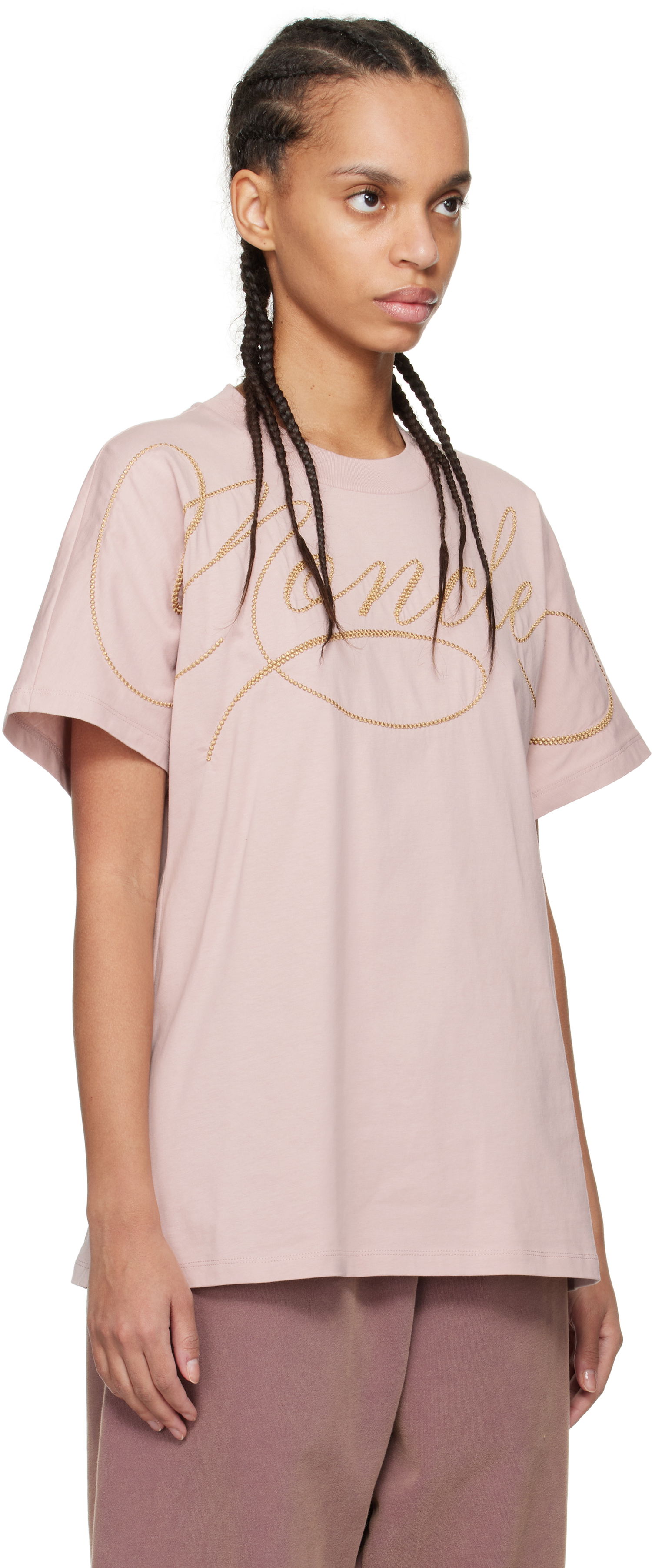 Тениска Moncler Moncler Logo T-Shirt Розово | K10938C0000389AUO, 1