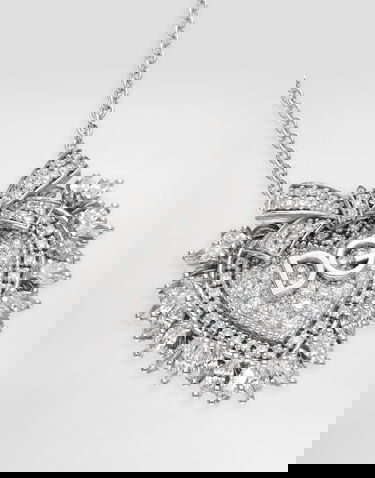 Колие Dolce & Gabbana Dolce & Gabbana Devotion 18K White Gold Diamond Heart Pendant Necklace Металик | WNND1KWWH0180001, 2