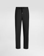 Dolce & Gabbana Drawstring Wool Canvas Trousers