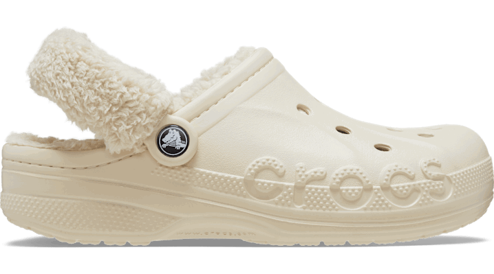 Кецове и обувки Crocs Baya Lined Fuzz-Strap Clogs Бежово | 206633-11S