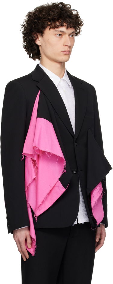 Яке Comme des Garçons Comme des Garçons Homme Plus Gabardine Blazer with Draped Detail Черно | PO-J054-051, 1