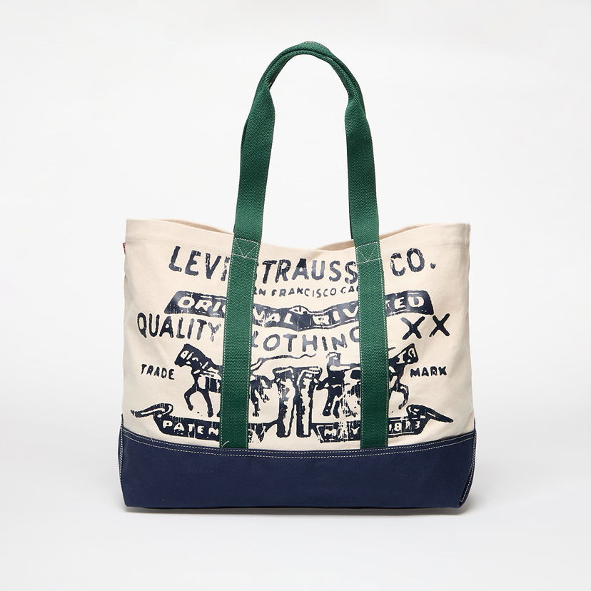 Чанта през рамо Levi's Bag ® Women's Two Horse Tote Ecru/ Multi Colour Universal Бежово | 000AA-0001