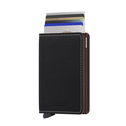 Портфейл Secrid Secrid Slimwallet Saffiano Card Holder Черно | SSa-Brown, 1