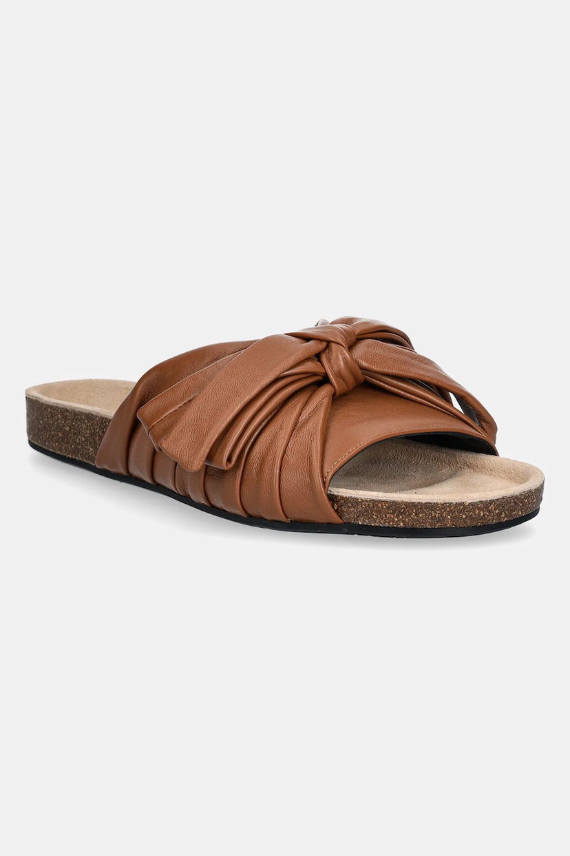 Кецове и обувки JW Anderson JW Anderson Knotted Leather Slides Кафяво | SN0096.LA0161.640