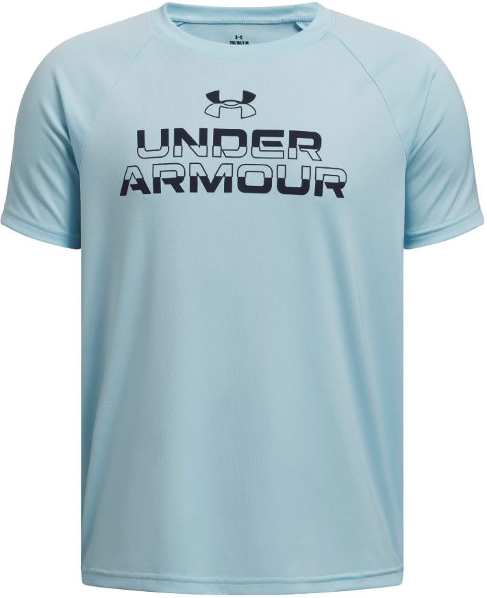 Тениска Under Armour Under Armour Tech Split Wordmark Short Sleeve T-Shirt Синьо | 1383010-494, 0