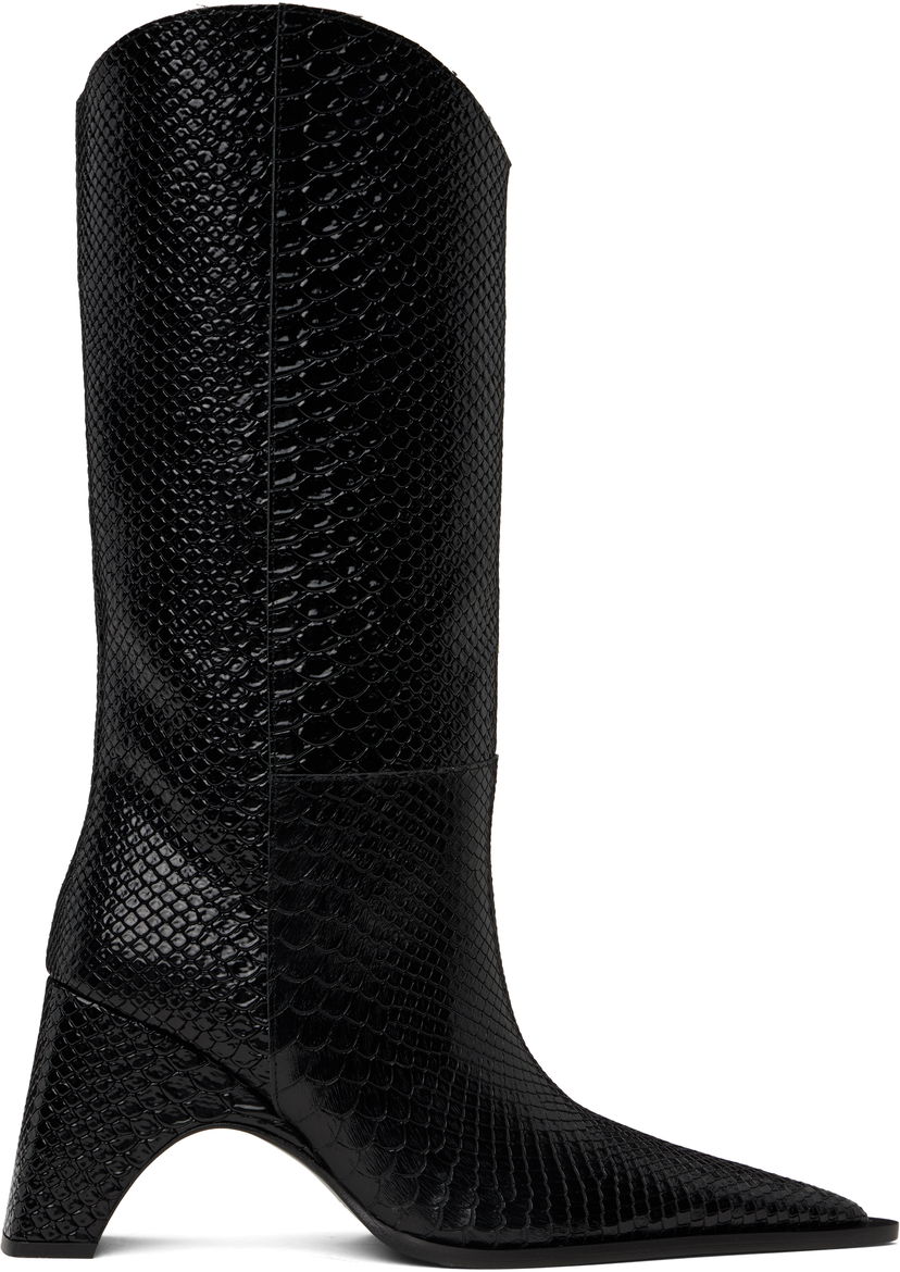 Облекло Coperni Coperni Python Embossed Bridge Cowboy Boots Черно | COPSH16F6047
