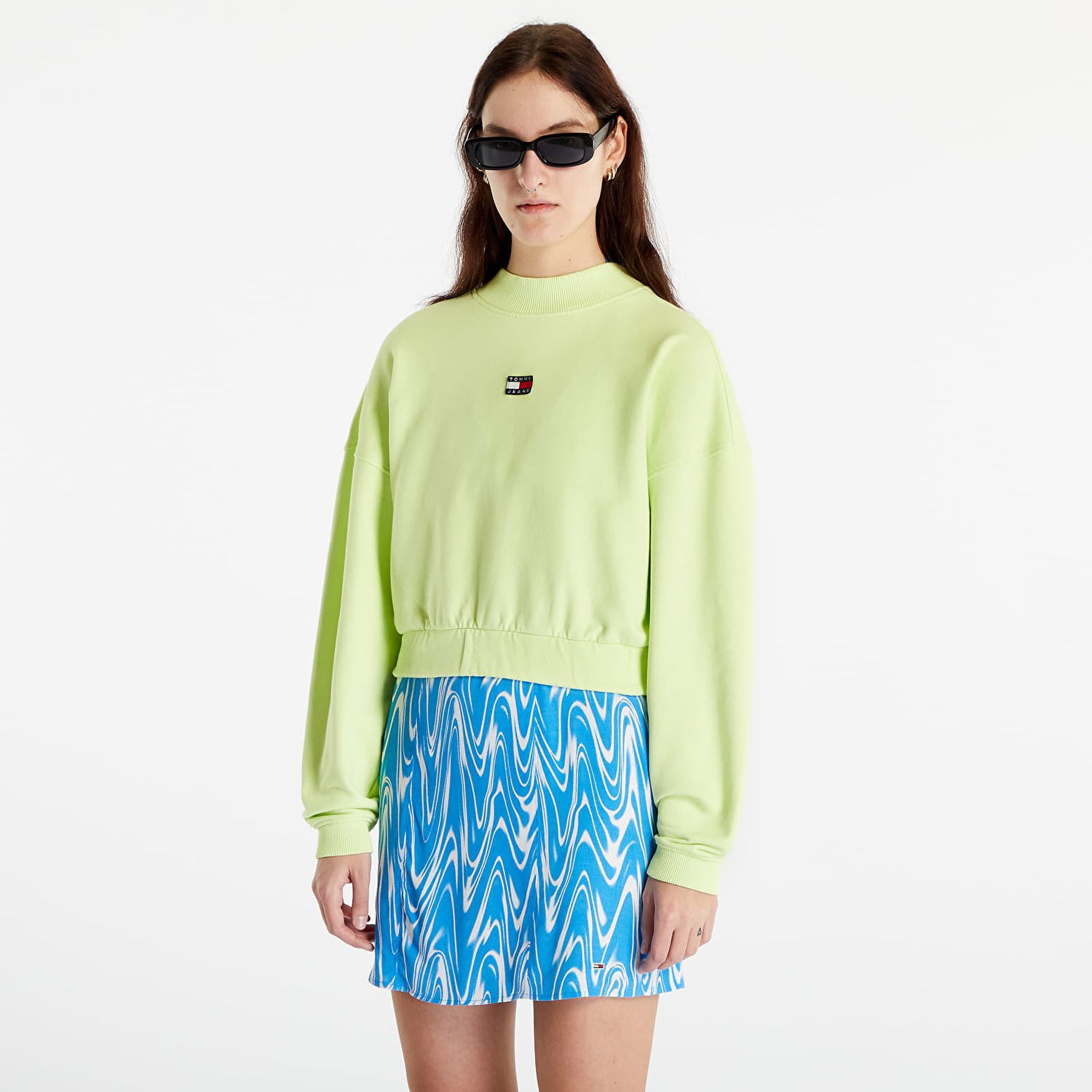 Суитчър Tommy Hilfiger Boxy Crop Xs Badge Hoodie Зелено | DW0DW15415 MSA, 0