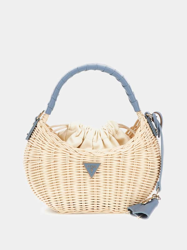 Sveiney Raffia Mini Handbag