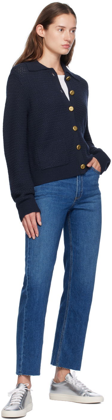 Дънки rag & bone Rag & Bone Harlow Ankle Straight-Leg Jeans Синьо | WDD24F2934FFNO, 3