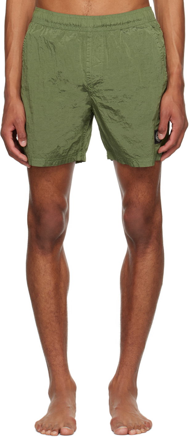 Бански Stone Island Crinkled Swim Зелено | 1015B0943, 0