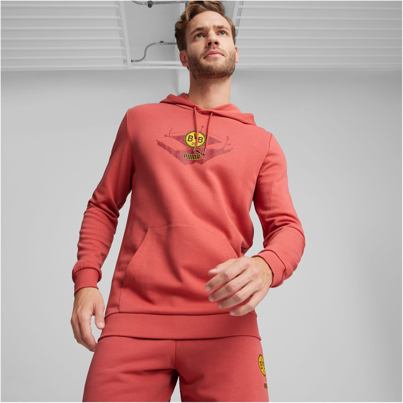 Суитчър Puma BVB Hoody Sweatshirt with Hood Червено | 774256-04, 1