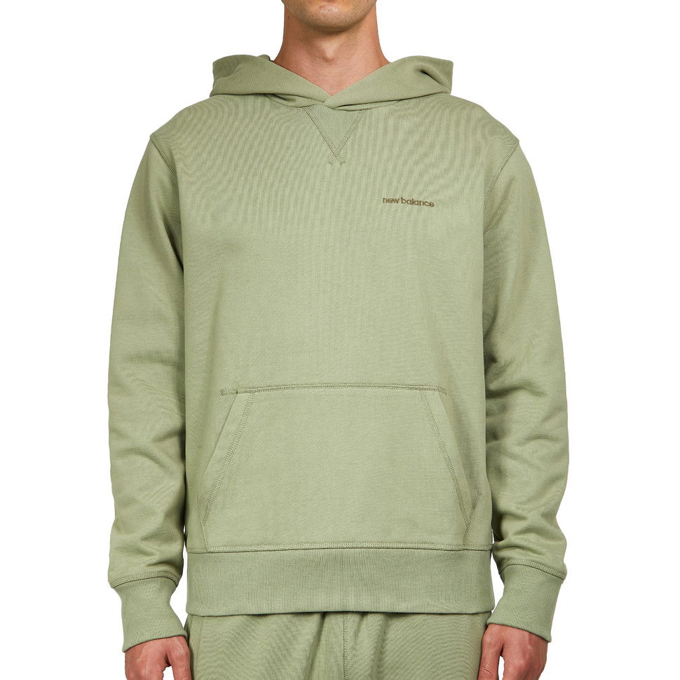 Суитчър New Balance Athletics Nature State Hoodie Зелено | MT23565_OLF, 0
