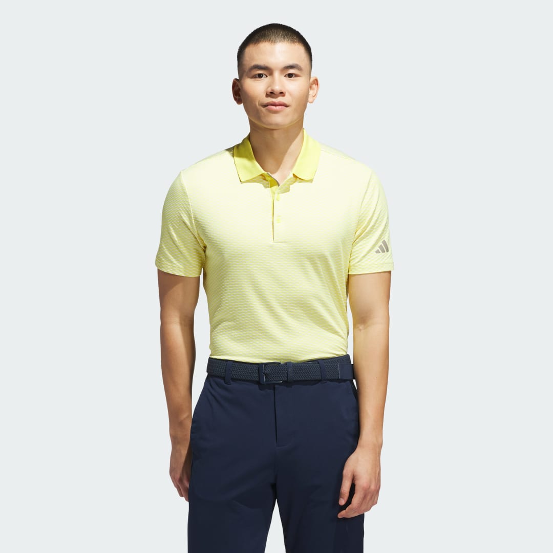 Поло тениска adidas Performance Beyond Textured Polo Shirt Жълто | JF4880, 0