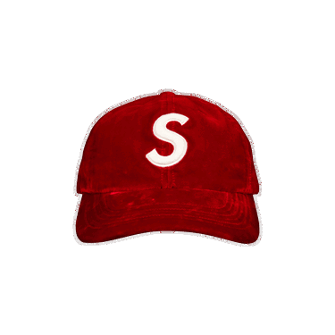 Шапка с козирка Supreme Velvet S Logo 6-Panel Червено | FW20H69 RED, 0
