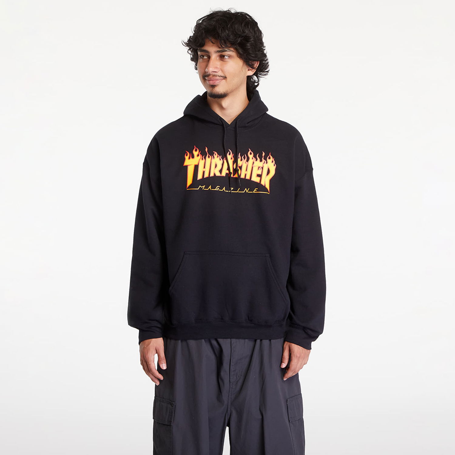 Суитчър Thrasher Flame Logo Hoodie Черно | 113102BK, 0