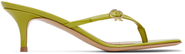 Gianvito Rossi Ribbon Thong Heeled Sandals