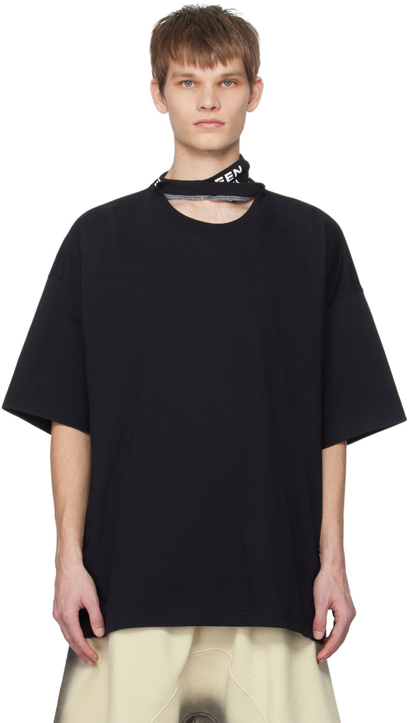 Тениска Y/PROJECT Triple Collar T-Shirt Черно | 204TS005, 0