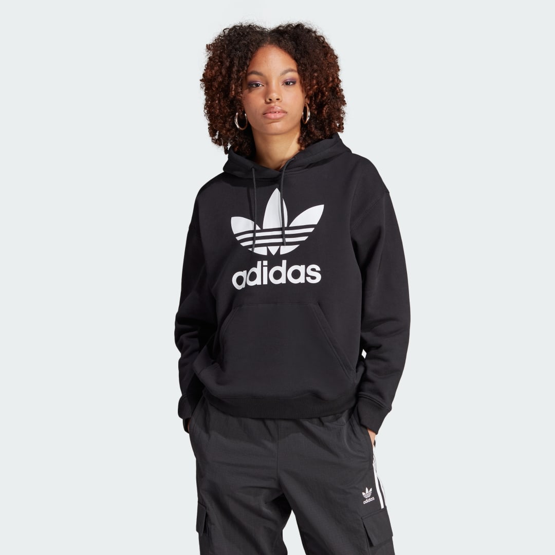 Суитчър adidas Originals Trefoil Hoodie Черно | IK4058, 0