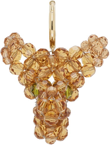 Обеци Simone Rocha Simone Rocha Creature Trophy Head Beaded Single Earring Жълто | ERG511-M 0903, 0