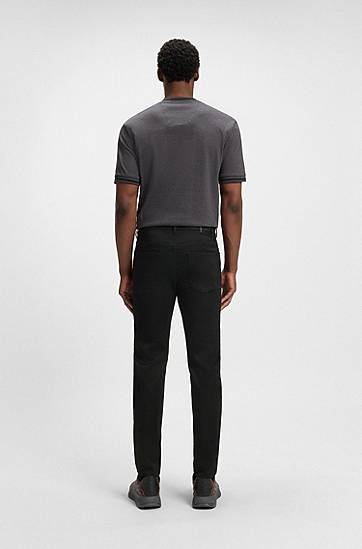 Дънки BOSS Porsche x BOSS Tapered-Fit Stretch Denim Jeans Черно | 50550924, 1