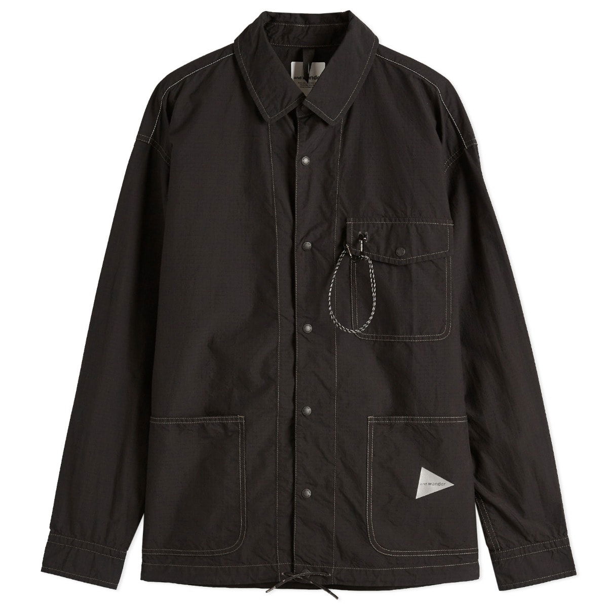 Ветровка and wander And Wander Cordura Cotton Ripstop Shirt Jacket, Size Large Черно | 5745183074-010, 1