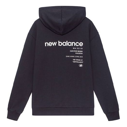 Суитчър New Balance Essentials Stacked Logo Hoodie Тъмно синьо | 5CB43313-BK, 0