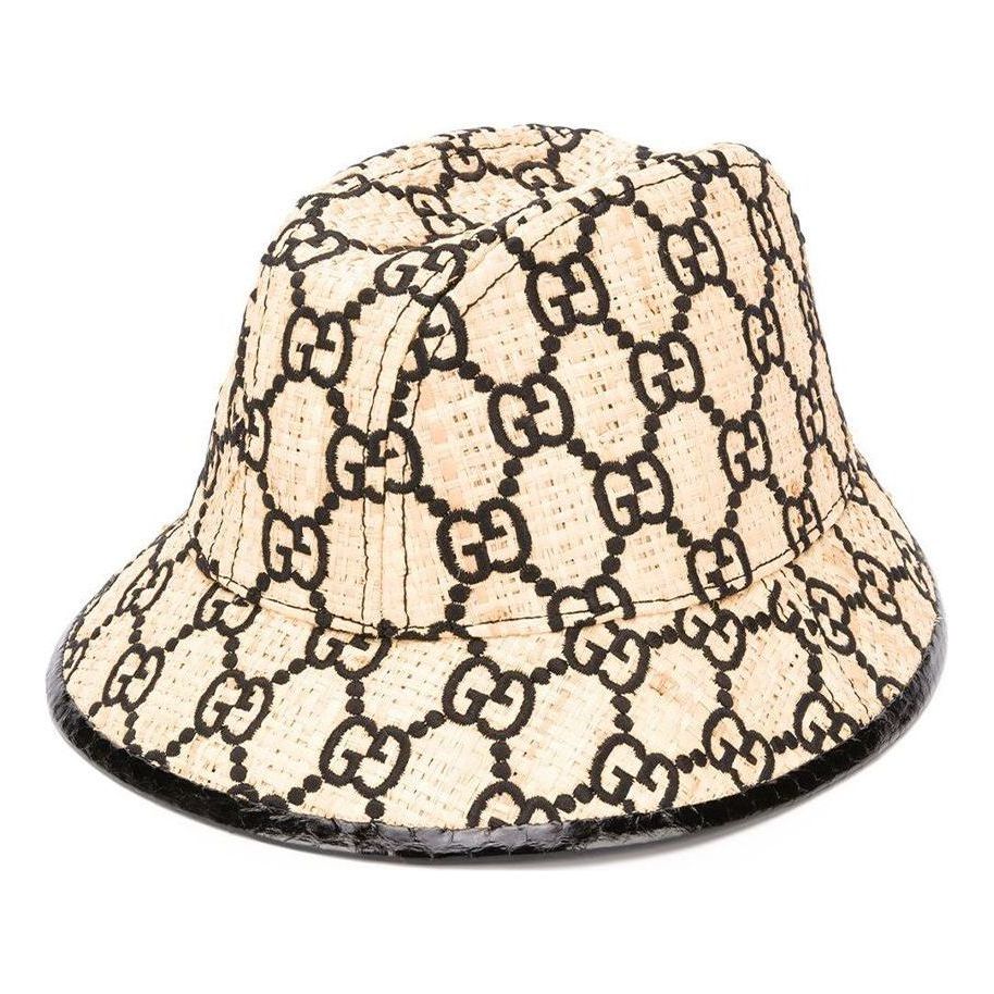 Шапка Gucci GG Fedora Hat With Snakeskin Бежово | 5779053HH389260, 0