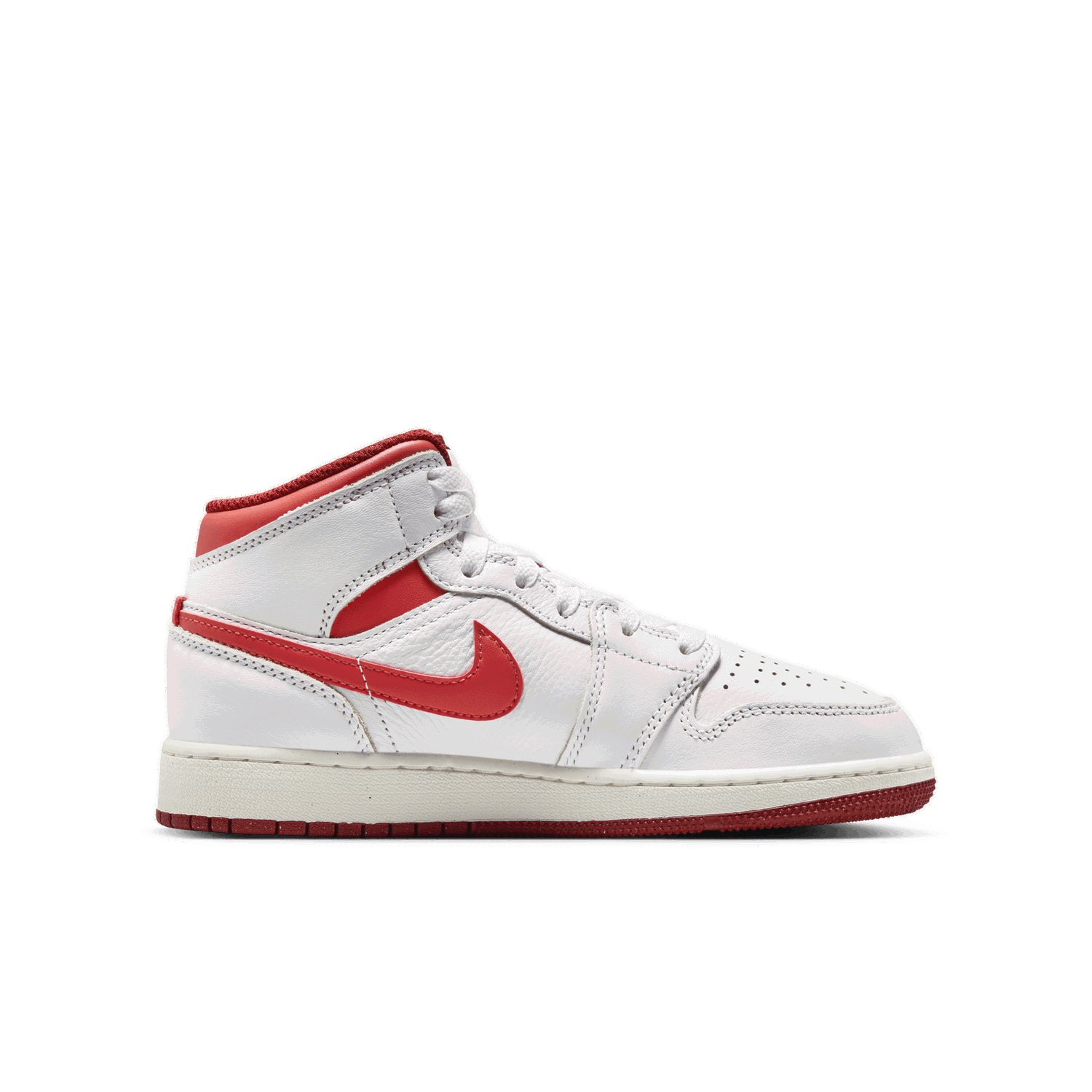 Кецове и обувки Jordan Air Jordan 1 Mid SE "White Dune Red" GS Бяло | FJ3464-160, 1