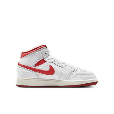 Кецове и обувки Jordan Air Jordan 1 Mid SE "White Dune Red" GS Бяло | FJ3464-160, 1