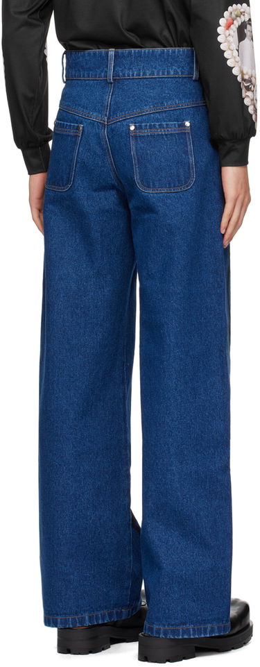 Дънки Chopova Lowena Chain Printed Denim Jeans Синьо | 4071, 2