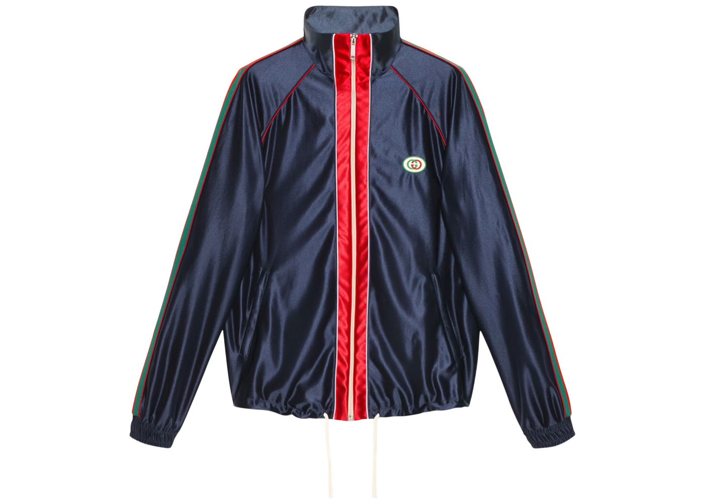 Яке Gucci Shiny Jersey Jacket Тъмно синьо | 655341 XJDF1 4330, 0