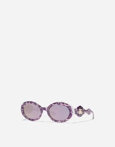 Слънчеви очила Dolce & Gabbana Dolce & Gabbana Maiolica Print Oval Sunglasses Лилаво | VG4006VP95R9V000, 1