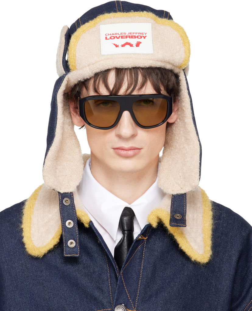 Шапка Charles Jeffrey Loverboy Charles Jeffrey LOVERBOY Knit Patch Trapper Hat Многоцветен | 052131201