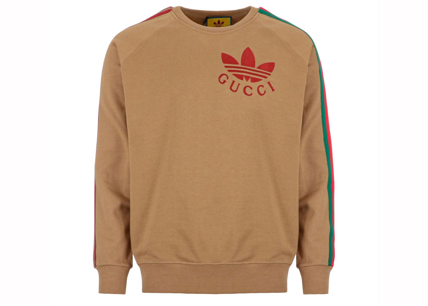 Суитчър Gucci x Adidas Trefoil Sweatshirt Beige Кафяво | 691638 XJEML 2184, 0