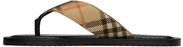 Кецове и обувки Burberry Burberry Check Pavilion Sandals Бежово | 8109162, 2