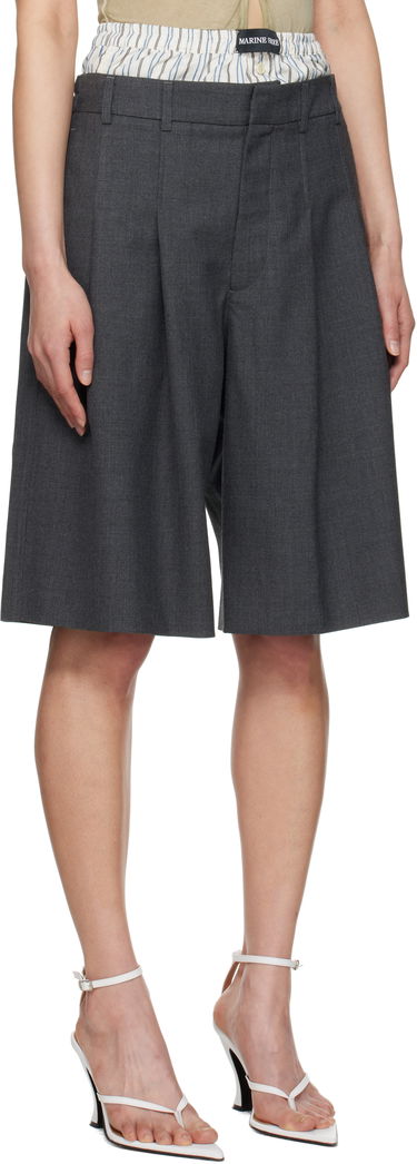 Къси панталони Marine Serre Marine Serre Regenerated Tailoring Shorts Сиво | MSH010A DWOV0057, 4