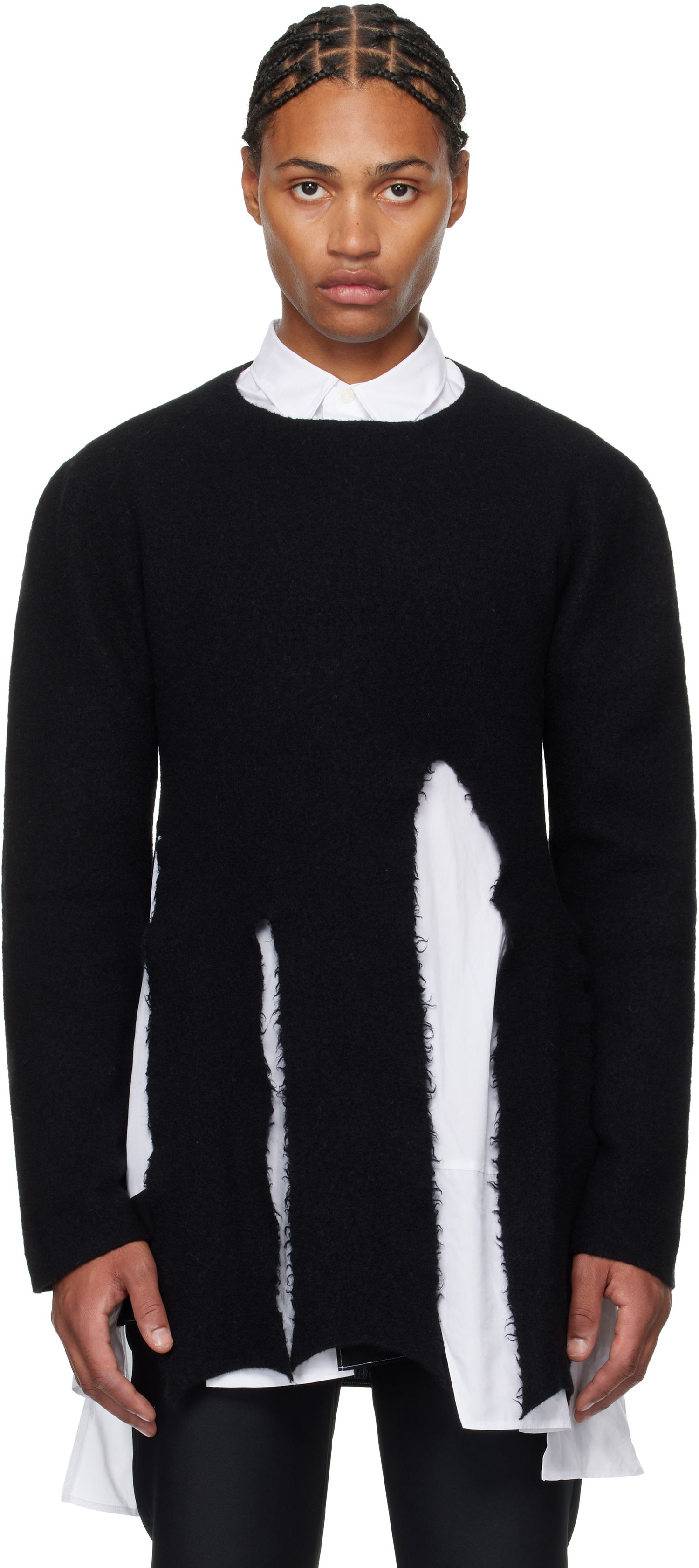 Пуловер Comme des Garçons Crewneck Wool Sweater Черно | PN-N008-051, 0
