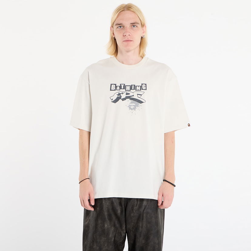 Тениска BAPE Graffiti Logo Relaxed Fit T-Shirt XXL Бежово | 001TEL801341MIVY