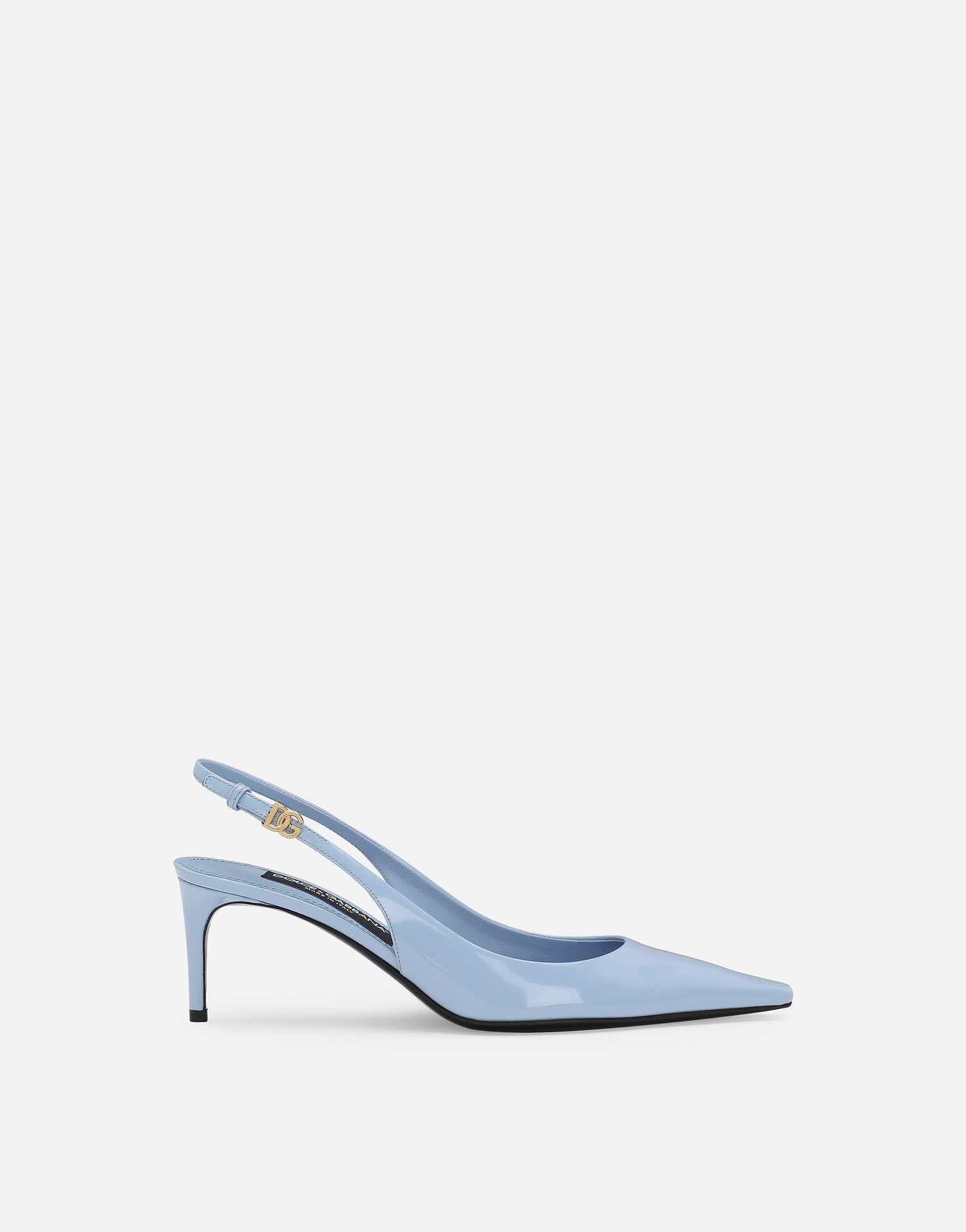 Кецове и обувки Dolce & Gabbana Polished Calfskin Slingbacks Синьо | CG0805A103780789, 0